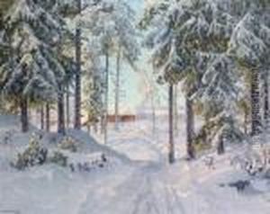 Vinterdag I Filipstads Bergslag by Anshelm Schultzberg