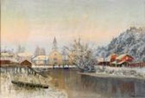 Danviks Kvarn Och Hospitalet Pa 1880-talet - Motiv Fran Stockholm