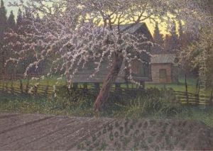 Midsummer Night In Dalecarlia, Sweden by Anshelm Schultzberg