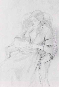 Self-Portrait, seated by Elizabeth Eleanor Siddal