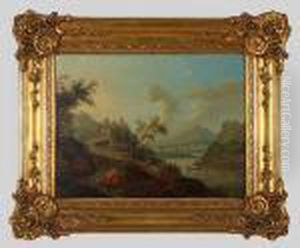 Ideale Flusslandschaft by Christian Georg Schuttz II