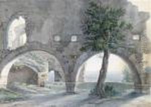 Blick Auf Eine Landschaft Am Rhein by Christian Georg Schuttz II