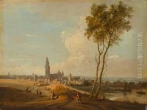 Gegenstucke: Zwei Flusslandschaften. by Christian Georg Schuttz II