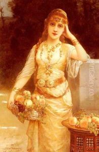 A Beauty With Fruit by Eisman Semenowsky