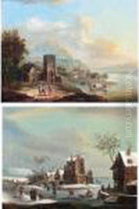 Landscape With A Variety Of People Before A Castle Landscape With A Variety Of People Before A Castle