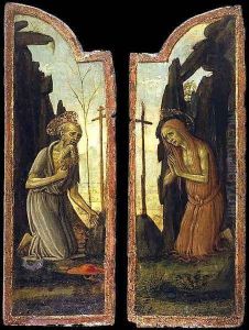 St Jerome and St Mary of Egypt by Arcangelo Di Jacopo Del Sellaio