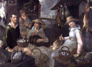 A Market Stall by Jean Baptiste de Saive