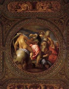 Pallas Athene between Fortune and Virtue 1556 by Giuseppe Salviati