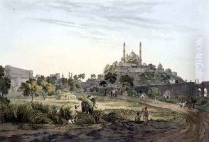 A View at Lucknow, plate VII, engraved by Daniel Havell 1785-1826 1809