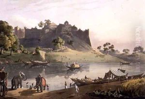 Ruins of the Fort at Juanpore on the River Goomtee, plate V, engraved by Daniel Havell 1785-1826 1809