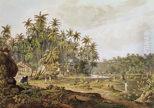 View near Point du Galle, Ceylon, engraved by Daniel Havell 1785-1826 published in 1809 - view 1