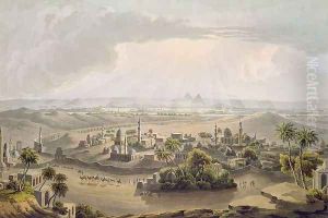 The Pyramids at Cairo, engraved by Daniel Havell 1785-1826 1809