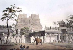 Pagoda at Ramisseram, plate IX, engraved by J. Bluck fl.1791-1831 1809
