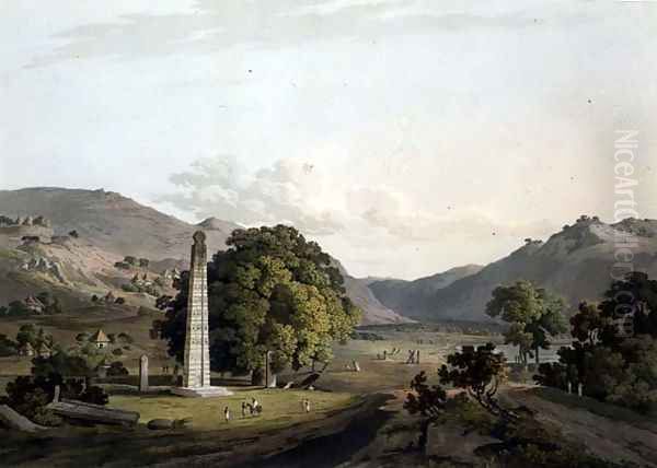 The Obelisk at Axum, engraved by Daniel Havell 1785-1826 1809 - view 1