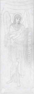 Study for an angel in a green dress