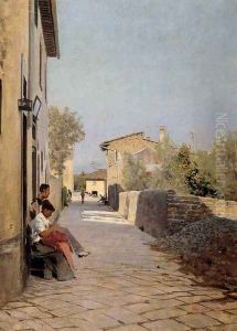 Stradina di Settignano by Telemaco Signorini