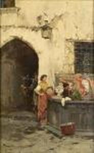 At The Fountain, Amalfi by Pietro Scoppetta