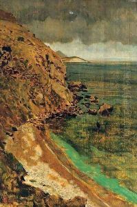 Portoferrato, Elba or Pioggia imminente by Telemaco Signorini