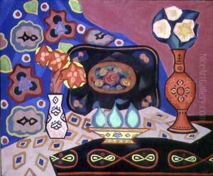 Still Life with Vases by Iosif Solomonovich Shkol'nik