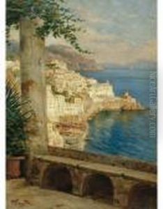 Veduta Di Amalfi Dal Convento Dei Cappuccini by Pietro Scoppetta