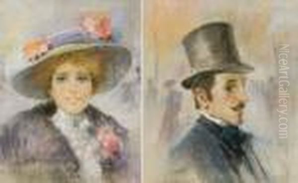 A) Busto Di Ragazza Con Cappellino - view 1