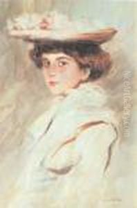 Ragazza Con Cappellino by Pietro Scoppetta