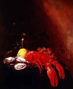 Still Life with Lobster by Jan Frans van Son