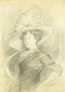 Signora Con Cappello by Pietro Scoppetta