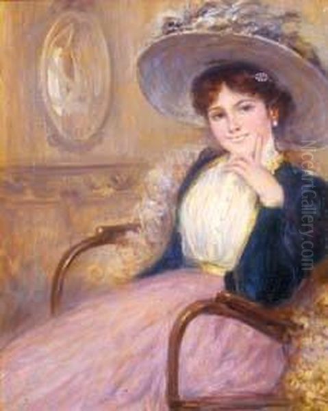 Giovanetta Seduta Con Cappello. - view 1