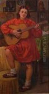 Bambina Che Suona La Chitarra Bambina Che Suona La Chitarra