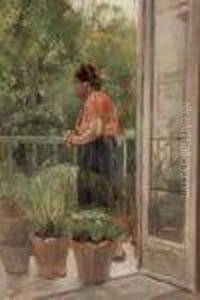 Ritratto Della Moglie In Veranda