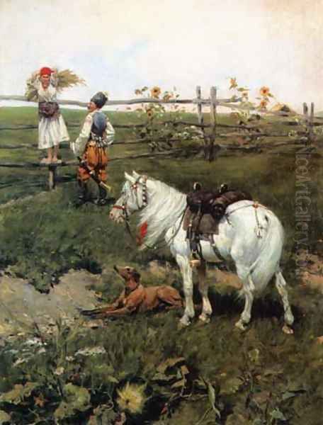 Cossack and Girl - view 1