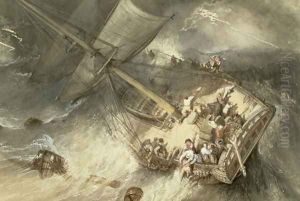 Cutting Away the Masts by William Clarkson Stanfield