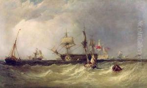 Men-of-War off Portsmouth, England, 1855 by William Clarkson Stanfield