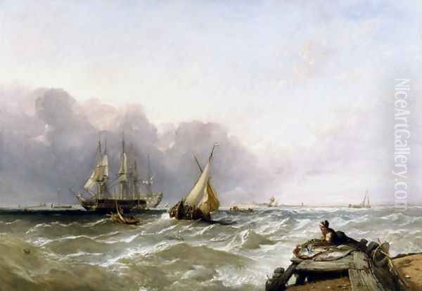 Shipping Off the Dutch Coast, c.1830 by William Clarkson Stanfield