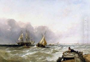Shipping Off the Dutch Coast, c.1830 by William Clarkson Stanfield