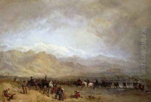 French Troops Fording the Magra