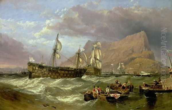 The Victory Towed into Gibraltar, 1854 - view 1