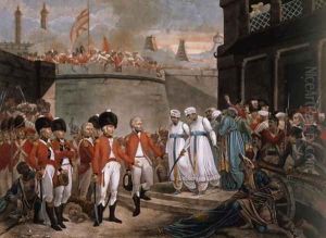 The Surrender of Two Sons of Tippoo Sahib 1749-99 as hostages in reparation for the war against Britain, 1789 by Henry Singleton
