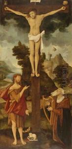 Christ on the Cross with John the Baptist and King David, 1508 by Hans Leonhard Schaufelein
