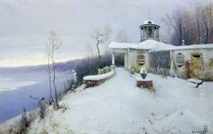 A deserted manor house by Vladimir Pavlovich Solokov