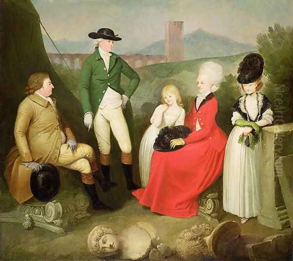 Group Portrait of Aubrey, 2nd Baron Vere of Harmsworth and family - view 1