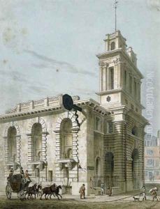 St. Mary Woolnoth Lombard Street by George (Sydney) Shepherd