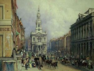 St. Mary le Strand, 1836 by George (Sydney) Shepherd