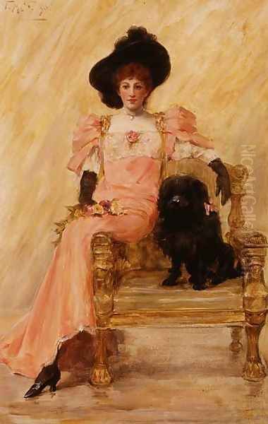 Portrait of a Lady with her Dog - view 1