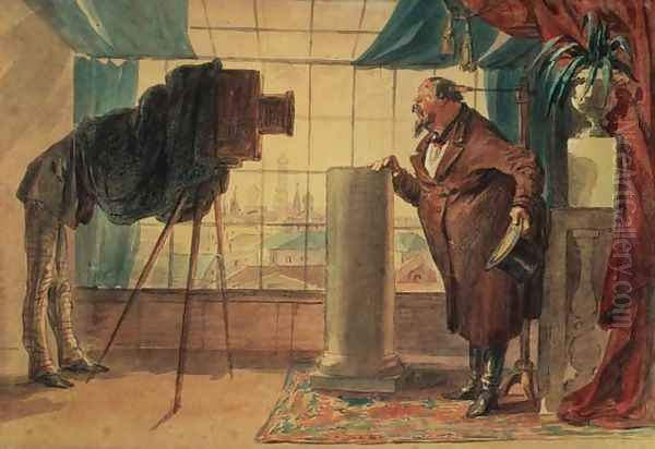 A Businessman at the Photographers Studio, 1860 - view 1