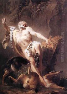 Milon of Crotona by Joseph Benoit Suvee