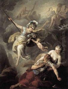 The Combat of Mars and Minerva 2 by Joseph Benoit Suvee