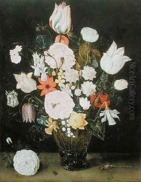 Flowerpiece with Dragonfly - view 1