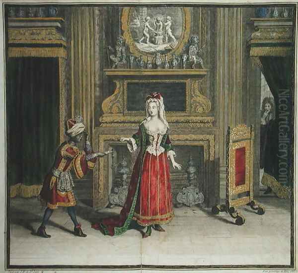 Lady in her bedroom, published c.1688-90 - view 1